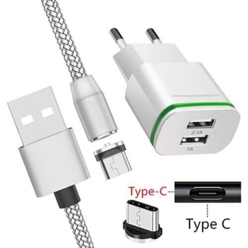 For Samsung galaxy S8 M20 A30 A40 A70 A7 A5 2017 HTC U11 Honor 9X 9 10 20 Pro Magnetic Type C Charge Cable LED light USB Charger