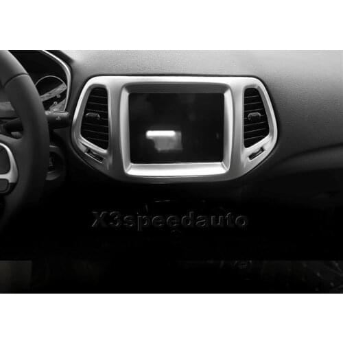 For Jeep Compass 2nd Gen 2017-18 Matt Dashboard Navigation Frame Cover Trim 1pcs