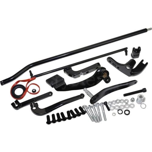 Motorcycle Black Forward Controls Complete Kit Levers Linkage For Harley Dyna Street Bob FXDB 2006-2017 2016 2015 2014 2013 2012