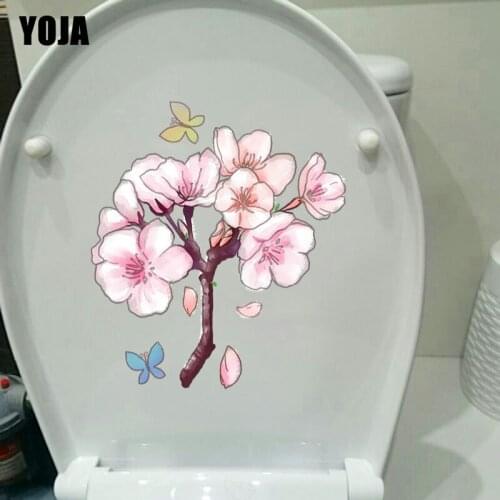 YOJA 24X19.5CM Butterflies Toilet Decal Wall Sticker Home Decor Art Animals T3-1260