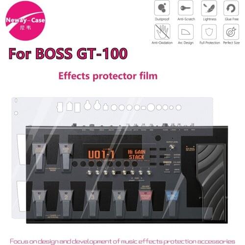 Neway-Case Guitar Effect Protector Film for BOSS GT-100 Electric Guitar Effects Pedal Accessories