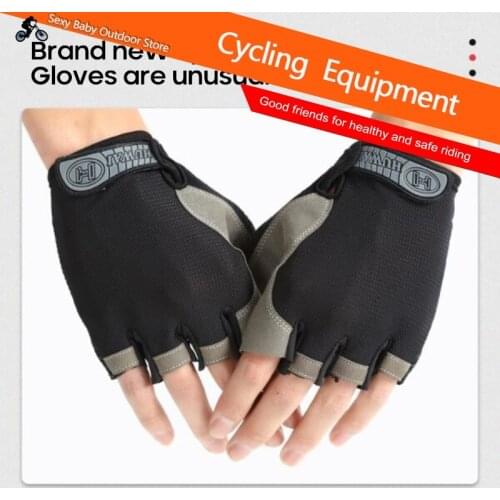 Gloves Half Finger Mountain Bike Slip Sweat Gel Bicycle Cycling Gloves Shock MTB Road Sports Glove Bike Accessories
