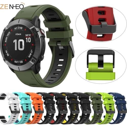 22mm Smart Watch Band Straps For Garmin Fenix 6 6pro 5 5plus Forerunner 935 945 quatix 5 Quick Release Strap Silicone Bracelet