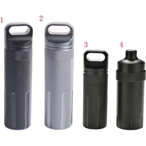 Super Strong CNC Waterproof Emergency First Aid Survival Pill Bottle Camping EDC Tank Box For Cigarettes Matches New