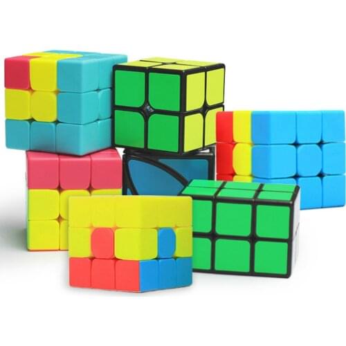 Zcube Strange Shape Colorful Cube Sandwich Caterpillar Concave Cube Pudding Plastic Cubo Magico Stickerless Educational Toys