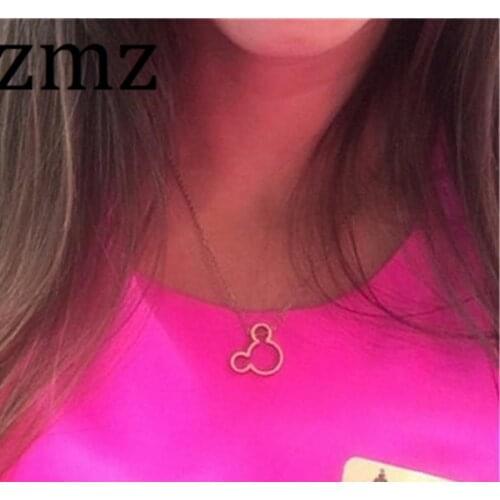ZMZ 50pcs/lot 2018 popular fashion jewelry minimalist mouse pendant cute lovely elegant animal jewelry mothers day gift