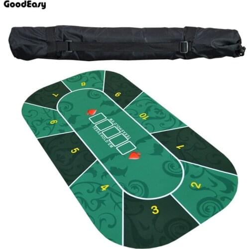 1.2m Deluxe Suede Rubber Texas Hold'em Poker Tablecloth with Flower Pattern Casino Poker Set Board Game Mat Poker Accessory