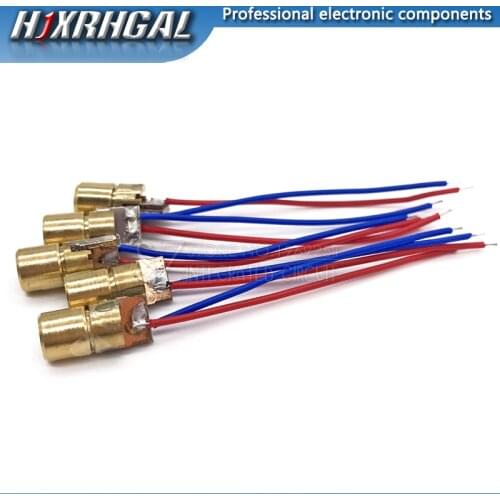 100PCS 3V 650nm 5mW Adjustable Laser Dot Diode Module Red Copper Head laser pointer new hjxrhgal