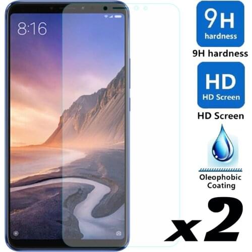 2pcs 9H Hardness HD Tempered Glass Screen Protector Explosion-proof Anti Scratch Protective Front Films For Xiaomi Mi Max 3