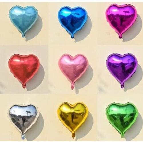 20Pcs 10 inch / 18 inch Heart Shaped Baby Shower Party Foil Balloon Wedding Birthday Party Decoration Balloons