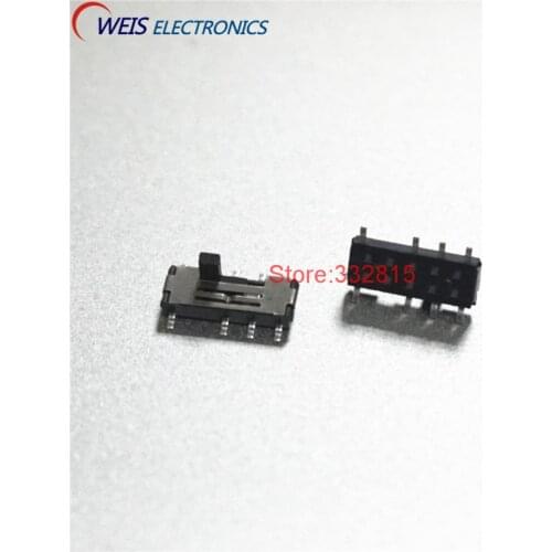200PCS MSS23C02 MSS-23C02 SMD 8PIN 2P3T DPTT toggle switch side slide switches handle ROHS Free shipping D