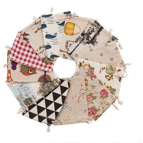 50pcs Bracelets Holder Jewelry Packaging Organizer 4" x 5.5" Linen Jute Drawstring Gift Bags Wedding Candy Party Favors Supplies