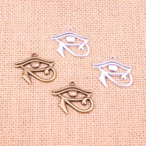 9pcs Antique Bronze Eye of Horus Charms Necklace Pendant Jewelry Making Handmade 33*27mm