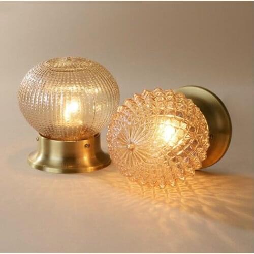 American Copper LED Ceiling Light Fixtures Kitchen Hallway Balcony Porch Modern Simple Ceiling Lamps Plafondlamp Luminaria