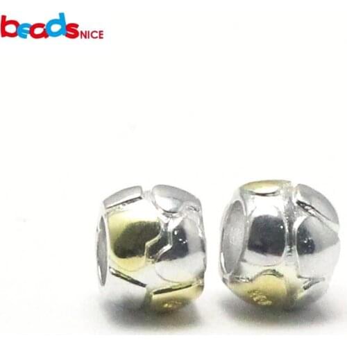 Beadsnice 925 silver fashion women jewelry european charms beads DIY wholesale 7X8.5mm round beads types ID 28468