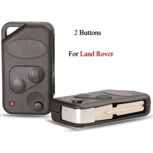 Kutery Folding Car Key Shell For Land Range Rover Discovery Freelander Defender 2Buttons P38 Uncut Blade Key Case Fob Cover