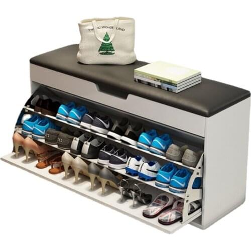 Wooden Shoe Rack Bench Storage Space Saving Furniture Home Door In Shoes Stool Multilayer Shoe Rack Organizer Shoes Cabinet