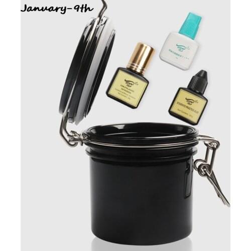 Eyelash Glue Storage Tank Container Adhesive Stand Activated Carbon Sealed Storage Jar For Eyelashes Extension Durable To Use