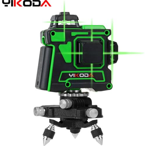 YIKODA Laser Level 12 Lines 3D Self-Leveling Super Powerful Green 360 Horizontal And Vertical Cross