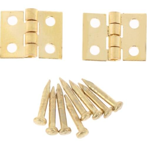2Pcs/set Dollhouse Miniature Mini Hinge Model Accessories with Small Screw