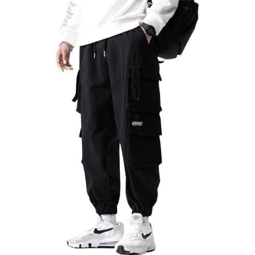 Men Cargo Pnats Loose Muti Pockets 2020 Fashion Casual Joggers Track Streetwear Trouser Mens Hip Hop Harem Pants