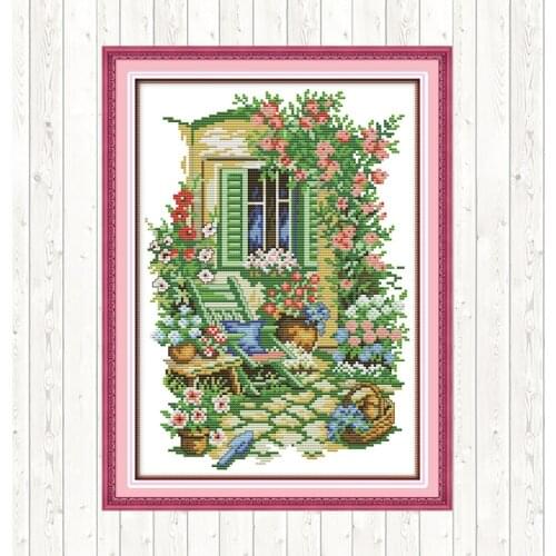 Joy Sunday Cross Stitch Kits Embroidery Needlework Sets DMC 14CT 11CT Water-soluble Canvas for Embroidery Kit Printed on Canvas