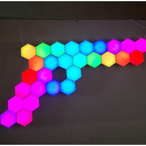 New Quantum Light Touch Sensor Night Lights RGB Night Lamp Modular Hexagon luminaria Creative Home Decor Color Decoration Lamp