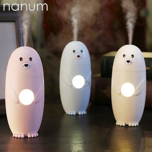 Car air freshener Seal Humidifier 300ML Ultrasonic USB Mini Essential Oil Diffuser LED Light Office Home Air Purifier Mist Maker