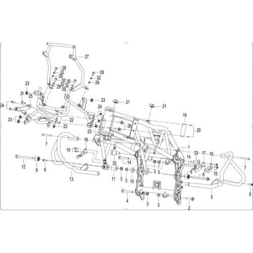 Front frame part wind shield mounting bracket page Of Benelli TRK502