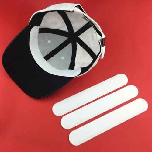 Perfeclan 20pcs Hat Size Reducer Cap Saver Sweat Tape Protector Absorber Liner Self-Adhesive Sweat Wicking Strips
