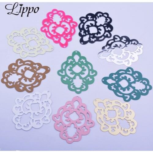 30pcs AB6146 33*41mm Brass Big geometry Charms DIY Tassels Earring Pendant Hanging Jewelry Decoration