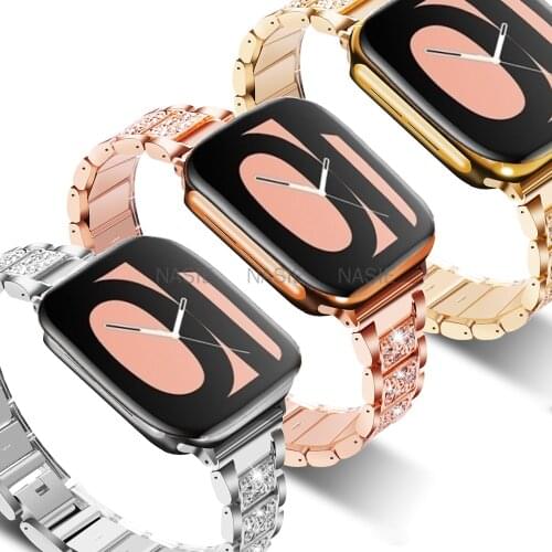 Metal Diamond Strap For Oppo Watch Band 41mm 46mm Bracelet Correa Stainless Steel Strap for OPPO Watch Bracelet Accessories