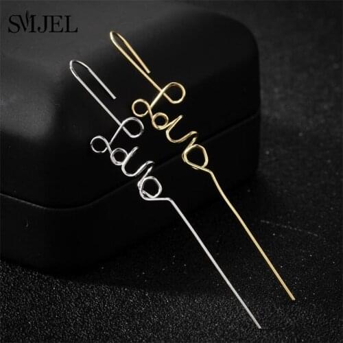 Fashion Crystal Zirconia Stud Earrings For Woman Heart Love Letter Hook Earrings Pearl Cuff Earrings Climber Earrings Gifts