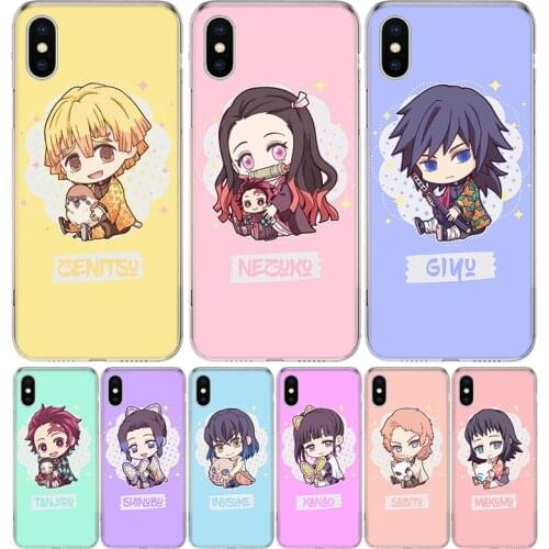Demon Slayer Kimetsu No Yaiba Cute Silicon Phone Case For Apple IPhone 11 12 Pro X XR XS Max 7 8 6 6S Plus 7G 6G 5S SE + Pattern