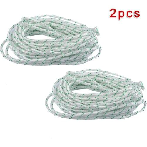 2pcs 4M Recoil Starter Pull Start Cord / Rope For Husqvarna Chainsaws Lawn Mower Engine Atco 4mm Dia Oil Petrol Resistant