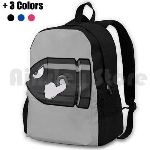 Bullet Bill Outdoor Hiking Backpack Riding Climbing Sports Bag Super Kart Bullet Bill Bullet Bill Item Gaming Games Console