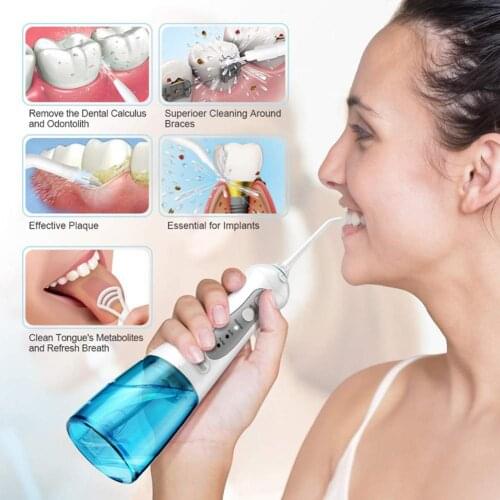 USB Rechargeable Oral Irrigator Three Modes Waterproof Comfortable Teeth Dental Water Flosser Oral Care Tools 250x76x63mm