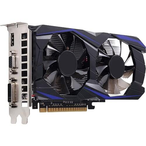 Computer Graphic Card GeForce GTX 1050Ti 1GB GDDR5 128-Bit PCIE 3.0 HDMI-Compatible DVI-D Interface W/ Twin Cooling Fan