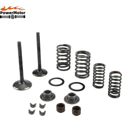 Motorcycle Engines Intake Exhaust Valve comp Springs Cotter Seal Assy or Lifan 125 140 150cc Horizontal Dirt Pit Bike ATV Quad