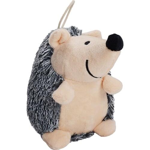 Funny Pet Plush Toy Interactive Hedgehog Shape Dog Teething Toy Pet Squeaky Toy For Dogs Cats Pet Supplies Cat Dog Favors