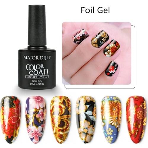 3D Transfer Printing Nail Gel Polish 8ml Foil Sticker Glue Nail DIY Design Soak Off UV LED Nails Art Gel Varnish