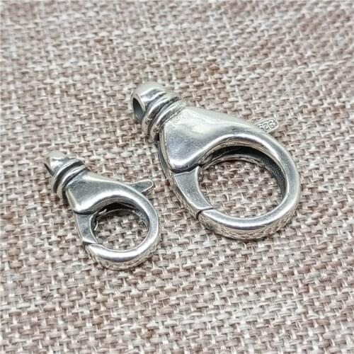 925 Sterling Silver Oxidized Classic Lobster Claw Clasp for Bracelet Necklace
