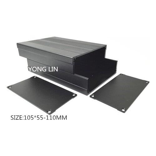 1pcs Aluminum box 105*55-110MM/network cabinet/Power amplifier aluminum shell