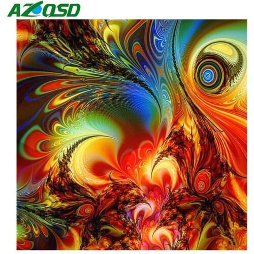 AZQSD Full Square Diamond Embroidery Fantasy Flowers Picture Of Rhinestones Handmade Diamond Mosaic Full Layout Wall Decoration