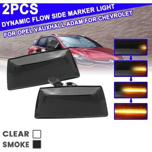 2x for Opel Vauxhall for Zafira B for Chevrolet LED Side Marker Day Light Turn Signal Light Side Repeater Lamp 12V Panel Lamp
