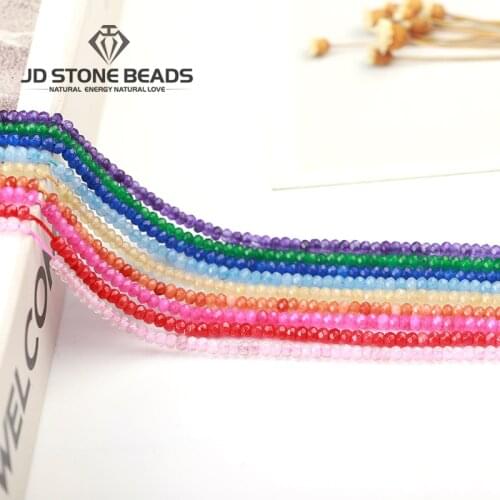 2*3MM Faceted Chalcedony Abacus Spacer Beads For DIY Crafts Beads Jewelry Making Gemstone DIY Colorful abacus beads