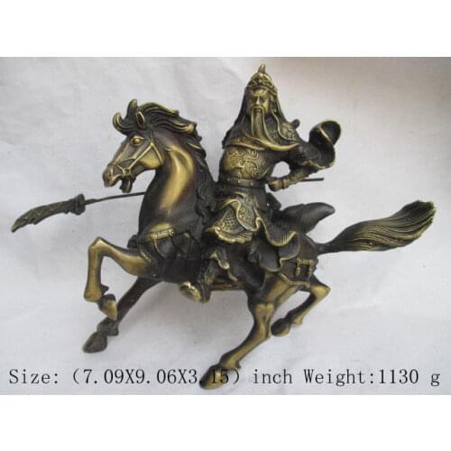 Chinese ancient copper of The Three Kingdoms guan yu. Guan gong statue
