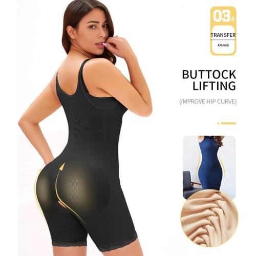 Women Body Shaper Shapewear Lingerie Open Crotch Corset Butt Lifter Slimming Underbust Bodysuit Zip Waist Trainer Sexy Push Up