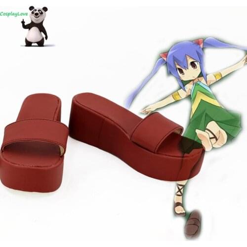 Fairy Tail Wendy Marvell Red Cosplay Shoes Long Boots Leather Custom Made For Christmas
