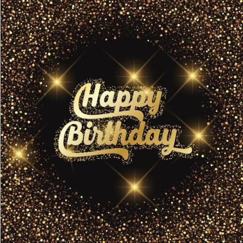 Laeacco Happy Birthday Glitter Star Polka Dots Poster Customized Carnival Ball Party Photo Backdrop Photography Background